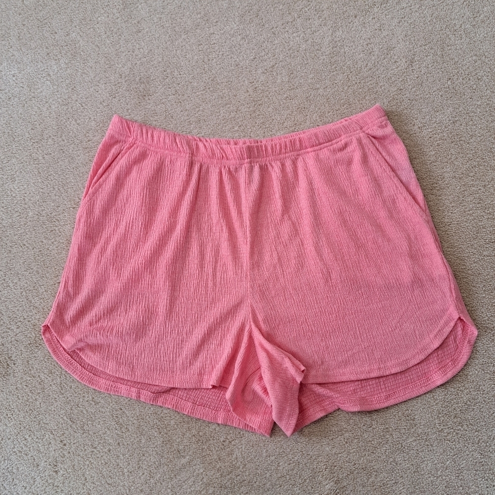 BCBGMaxAzria Pink Pajama Shorts Soft Comfy Women's Size M/L Pockets